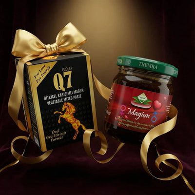 Pachet Energie & Vitalitate – Magiun Premium + Q7 Gold - Miere cu Plante | VrajaDulce