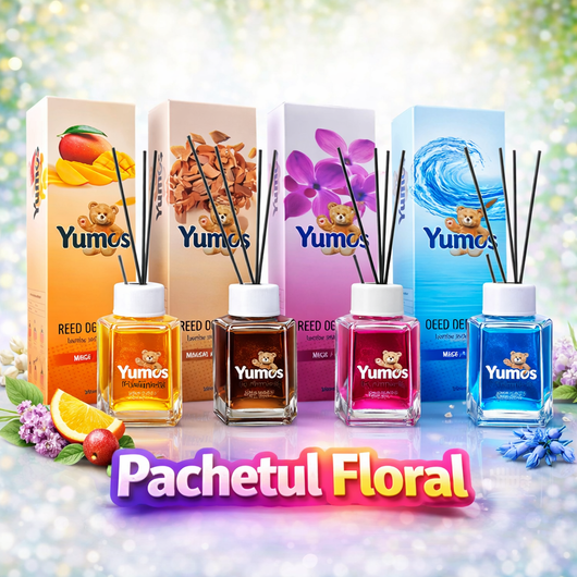 Pachet Fresh Home – 4 Odorizante Cameră Yumos (Floral + Fructat + Fresh + Dulce) - Odorizant camera | VrajaDulce