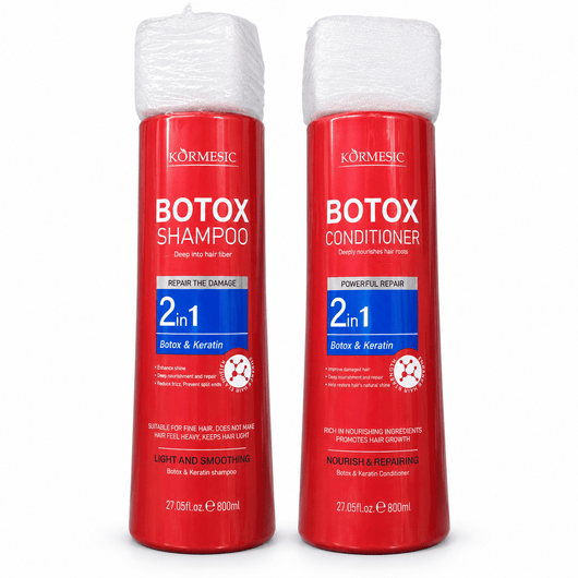 Pachet KORMESIC Botox & Keratin, șampon 800 ml + balsam 800 ml - Set îngrijire păr | VrajaDulce