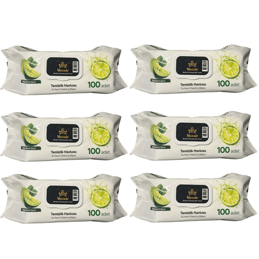 Pachet Mega Fresh Citrus – 6x Șervețele Umede Mozaic cu Lămâie 100 buc - | VrajaDulce