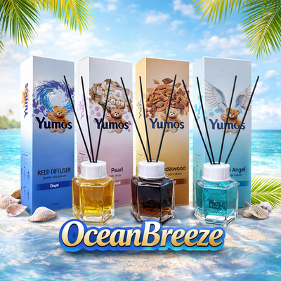 Pachet Ocean Breeze – 4 Odorizante Cameră Yumos (Arome Fresh & Marine) 120ml - Odorizant camera | VrajaDulce