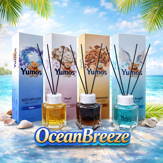 Pachet Ocean Breeze – 4 Odorizante Cameră Yumos (Arome Fresh & Marine) 120ml - Odorizant camera | VrajaDulce