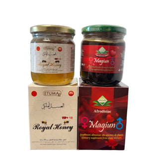 Pachet promo : 1 Magiun Afrodisiac ROYAL HONEY 240 g + 1 magiun Magiun Themra 240 g