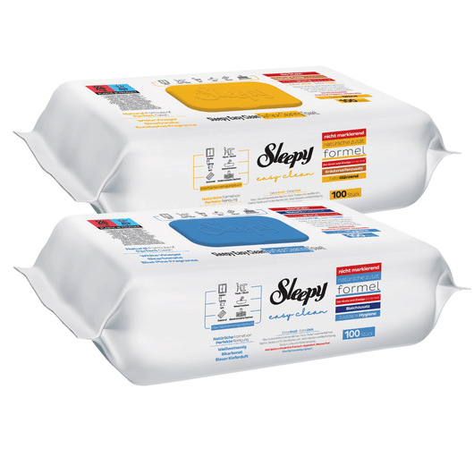 PACHET PROMO – 2× Șervețele Umede Sleepy Easy Clean (Herbal Soap + Bleach Additive), 100 buc - Servetele Umede | VrajaDulce