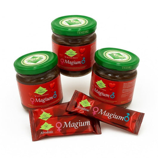 PACHET promo – 3 Borcane de Magiun + 3 Pliculețe Cadou - Miere cu Plante | VrajaDulce