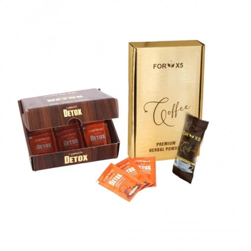 Pachet Promo: Ceai Detox FORX5 + Cafea Detox FORX5 Irfan Demir – Slăbire & Detox - | VrajaDulce