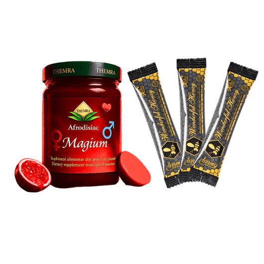 Pachet Promo – Magiun Themra 240g + 3 plicuri Wonderful Honey | Mix Natural Premium - Miere cu Plante | VrajaDulce