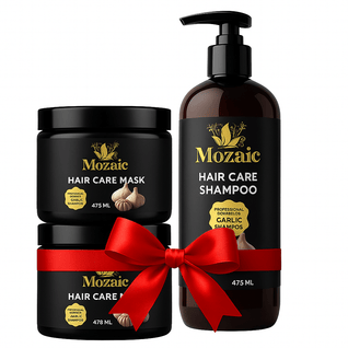 Pachet Promo Mozaic – 2 Măști Usturoi 475ml + 1 Șampon Usturoi 1000ml