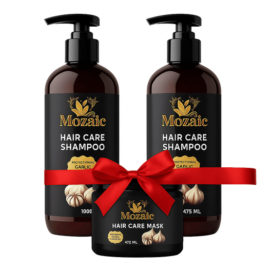 Pachet Promo Mozaic – 2 Șampoane Usturoi 1000ml + 1 Mască Usturoi 475ml - Sampon | VrajaDulce