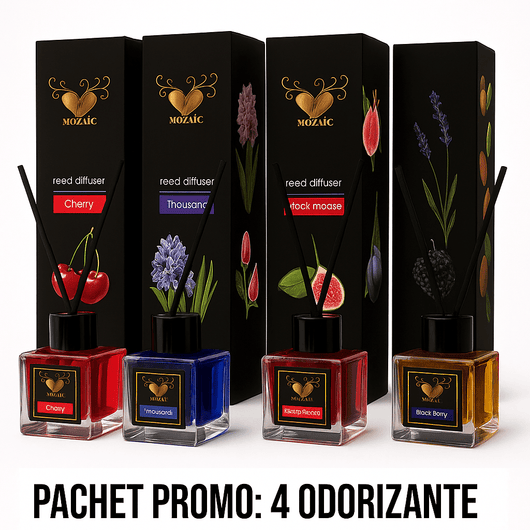Pachet Promo Mozaic – 4 Odorizante de Cameră Arome Mixte (Random) - Odorizant | VrajaDulce