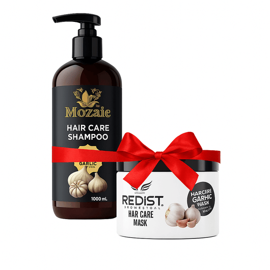 Pachet Promo Mozaic & Redist – Șampon Mozaic 1000ml + Mască Redist Usturoi 475ml - Sampon | VrajaDulce