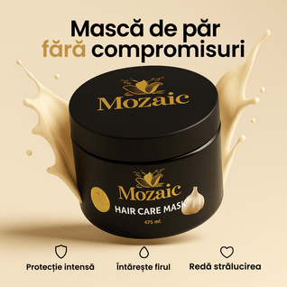 Pachet Promo Mozaic – Șampon cu Usturoi 1000ml + Mască Păr 475ml