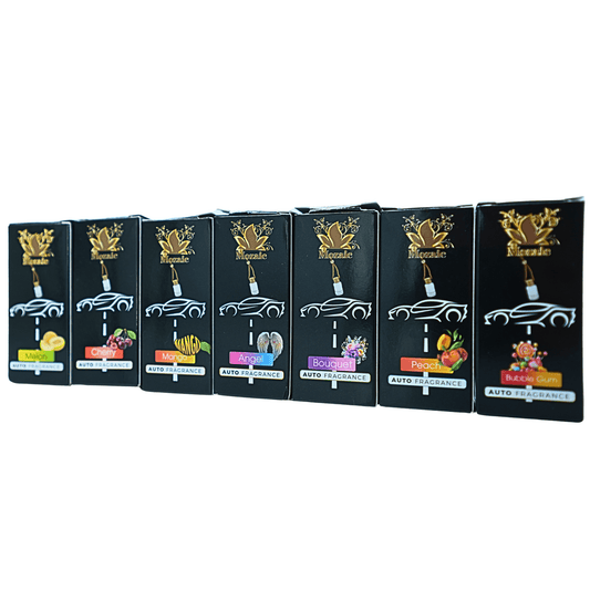 Pachet Promo Odorizante Auto Mozaic 7x – Bubble Gum, Bouquet, Mango, Cherry, Melon, Peach, Angel - Odorizant Auto | VrajaDulce