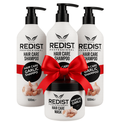 Pachet promo REDIST: 3× Șampon cu Usturoi 1000 ml + 1× Mască 500 ml - Pachet promo îngrijire păr | VrajaDulce