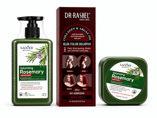 Pachet Promo Rosemary Red Care – Wine Red Shampoo + Rosemary Hair Care Set - | VrajaDulce