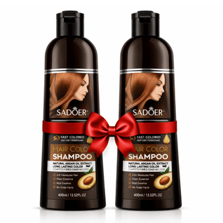 Pachet Promo SADOER Șampon Nuanțator Maro – 2×400ml