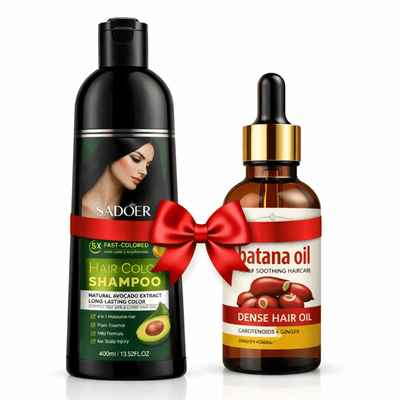 Pachet Promo SADOER – Șampon Nuanțator Negru + Ulei Batana - | VrajaDulce