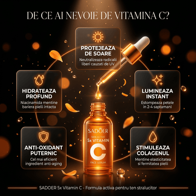 Pachet Promo Vitamin C Glow Ritual – Set Complet SADOER pentru Îngrijirea Tenului - | VrajaDulce