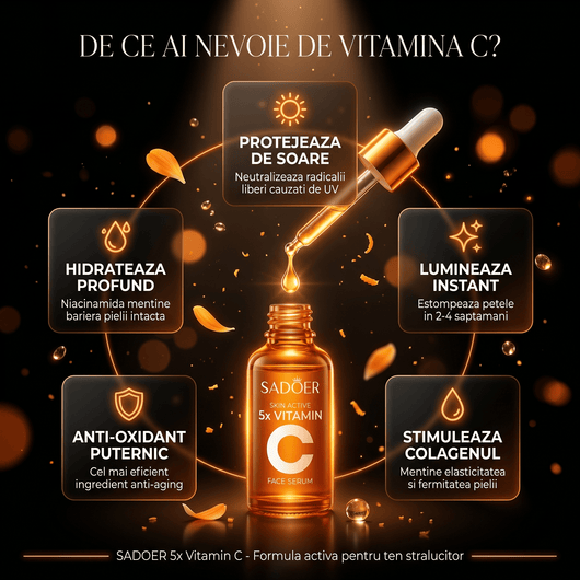 Pachet Promo Vitamin C Glow Ritual – Set Complet SADOER pentru Îngrijirea Tenului - | VrajaDulce