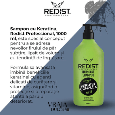 Pachet Redist Keratin – Șampon 1000ml + Mască 500ml - Sampon | VrajaDulce