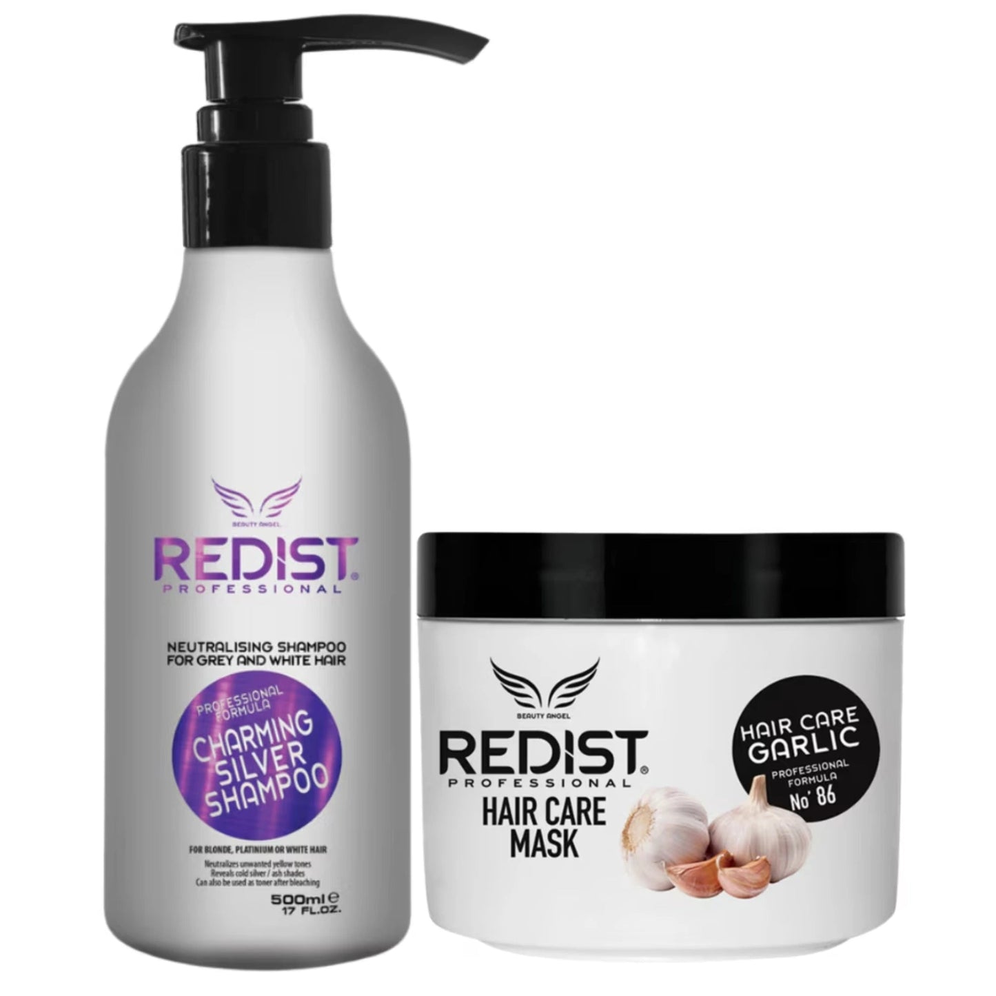 Pachet Redist Silver Blond + Mască Usturoi Anti - Cădere - Sampon | VrajaDulce