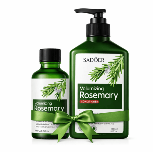 Pachet Rozmarin SADOER – Ulei 50ml + Balsam 500ml pentru Creștere și Volum Păr - Pachet promo îngrijire păr | VrajaDulce