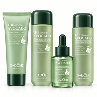 Pachet SADOER Avocado Ritual de Hidratare – Curățare + Toner + Ser + Loțiune