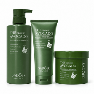 Pachet SADOER Avocado Trio Îngrijire Păr – Șampon + Balsam + Mască