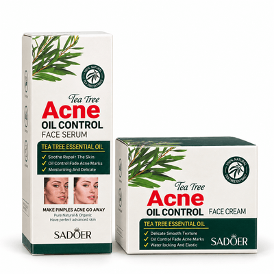Pachet SADOER Tea Tree Duo Ser & Cremă - Set îngrijire facială | VrajaDulce