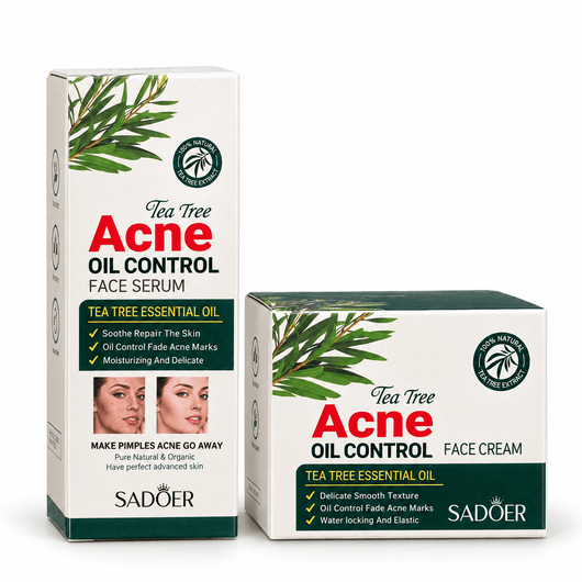 Pachet SADOER Tea Tree Duo Ser & Cremă - Set îngrijire facială | VrajaDulce