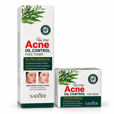 Pachet SADOER Tea Tree Îngrijire de Bază – Toner + Cremă - Set îngrijire facială | VrajaDulce