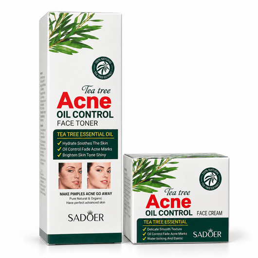 Pachet SADOER Tea Tree Îngrijire de Bază – Toner + Cremă - Set îngrijire facială | VrajaDulce