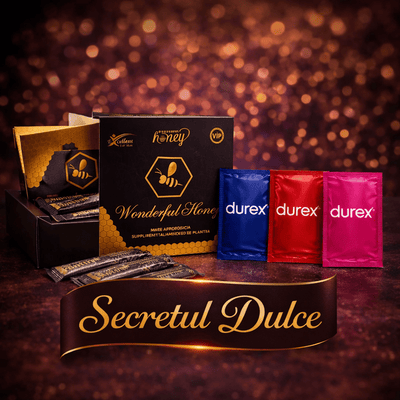 Pachet SecretulDulce – Wonderful Honey 12 plicuri + 3 Prezervative Durex Mix - | VrajaDulce