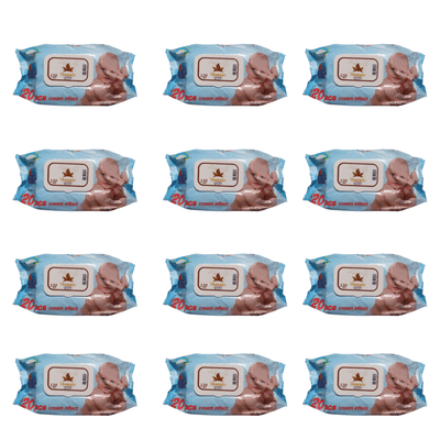 Pachet Super Econom 12x Șervețele Umede Mozaic Cream Effect 120 buc pentru Bebeluși - | VrajaDulce