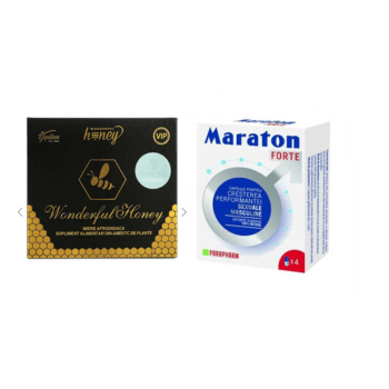 Pachet Wonderful Honey VIP + Maraton Forte – Miere Naturală cu Plante pentru Bărbați - | VrajaDulce