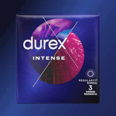 Prezervative Durex Intense 3 bucăți – Textură Specială & Confort Sporit - | VrajaDulce