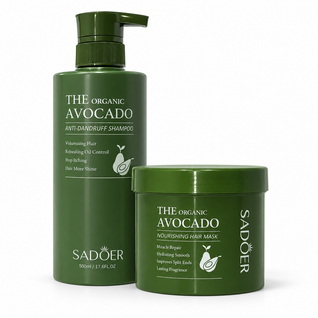 Pachet SADOER Avocado Duo Păr – Șampon 500 ml + Mască 500 g