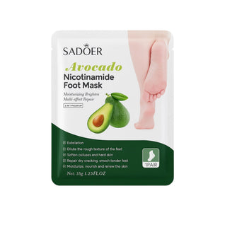 SADOER Mască Exfoliantă & Hidratantă pentru Picioare cu Avocado – 36g