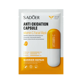 SADOER Mască Facială cu Vitamina C – Anti-Oxidant & Luminozitate
