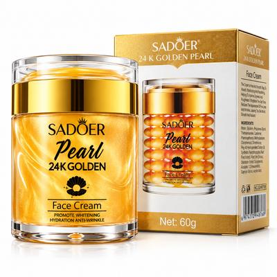 SADOER Pearl 24K Golden Face Cream 60 g - fundal alb