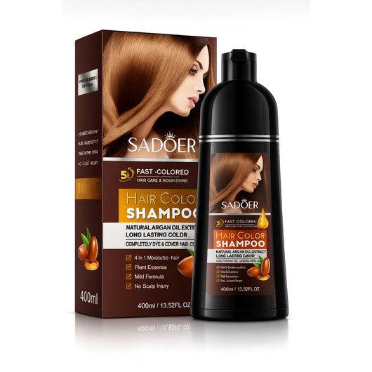 SADOER Șampon Nuanțator Maro cu Ulei de Argan 400ml - | VrajaDulce