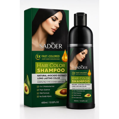 SADOER Șampon Nuanțator Negru cu Extract de Avocado 400ml - | VrajaDulce