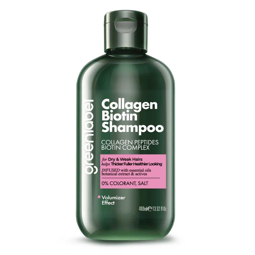 Șampon Greenlabel cu Biotină – fără colagen și parabeni, 400ml - | VrajaDulce