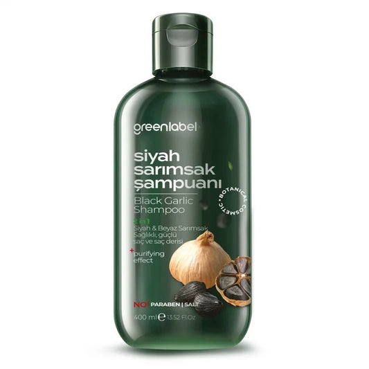 Șampon Greenlabel cu Extract de Usturoi Negru 400ml - | VrajaDulce