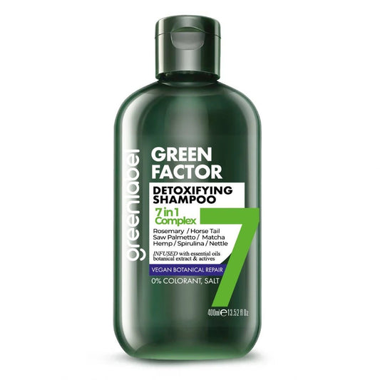 Șampon Greenlabel Green Factor 7 – Detoxifiant și Reparare Intensivă, 400ml - | VrajaDulce