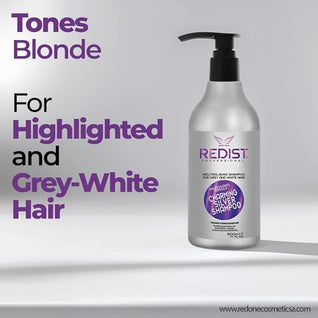 Șampon Redist Silver 500ml – Nuanțator pentru Păr Blond, Platinat sau Cărunt