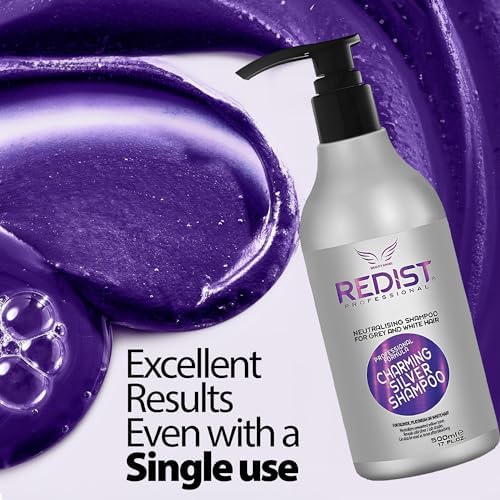 Șampon Redist Silver 500ml – Nuanțator pentru Păr Blond, Platinat sau Cărunt