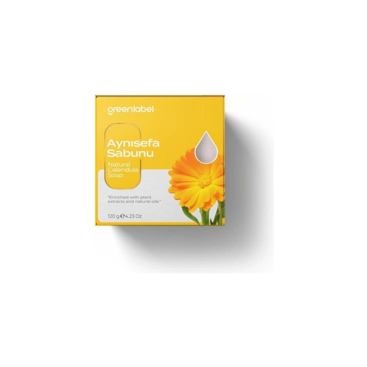 Săpun Natural Greenlabel cu Extract de Calendula | Calmant, hidratant, ideal pentru piele sensibilă | 120g - | VrajaDulce