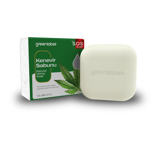 Săpun Natural Greenlabel cu Extract de Cânepă | Curăță porii, purifică și previne îmbătrânirea pielii | 120g - | VrajaDulce