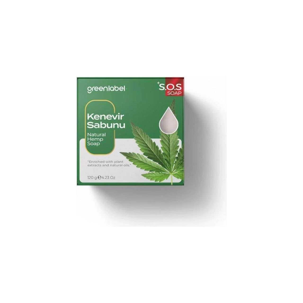 Săpun Natural Greenlabel cu Extract de Cânepă | Curăță porii, purifică și previne îmbătrânirea pielii | 120g - | VrajaDulce